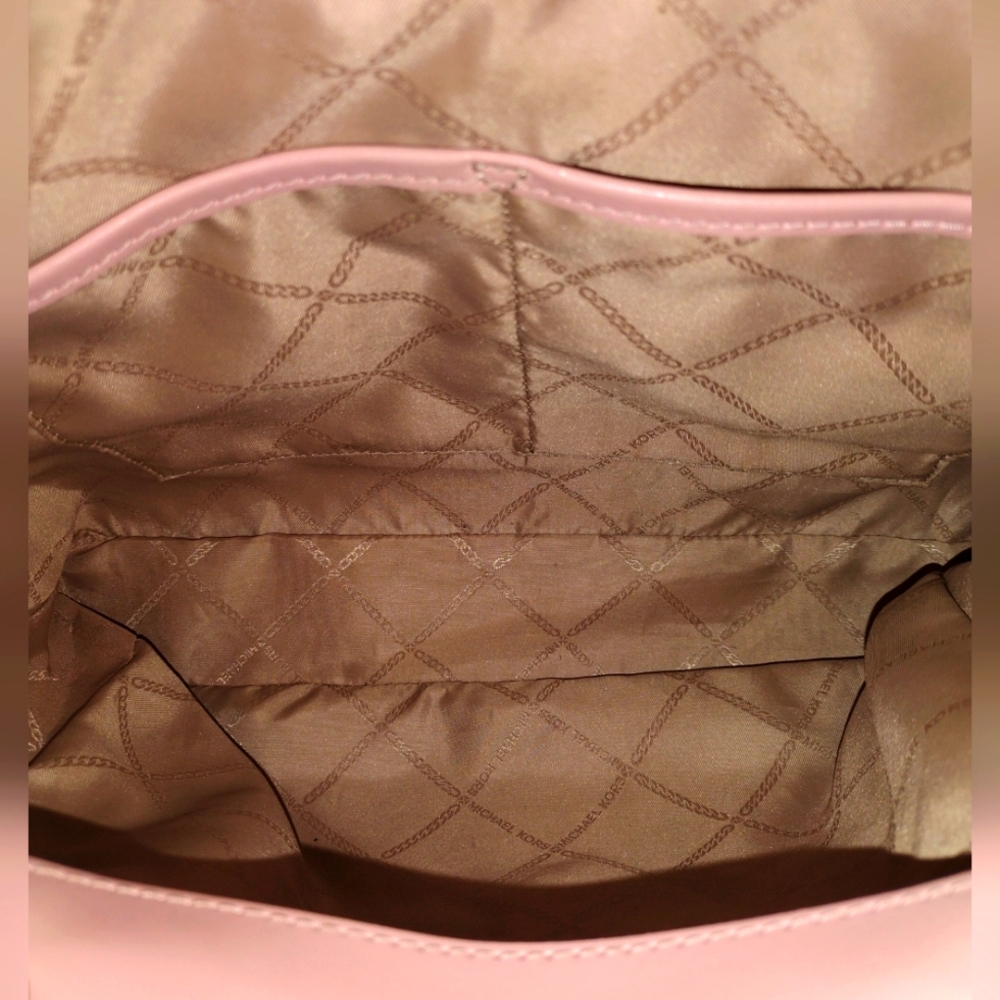 Michael Kors Molly Pink Pebble leather Large Shoulder Tote Bag with dust bag - Picture 9 of 11